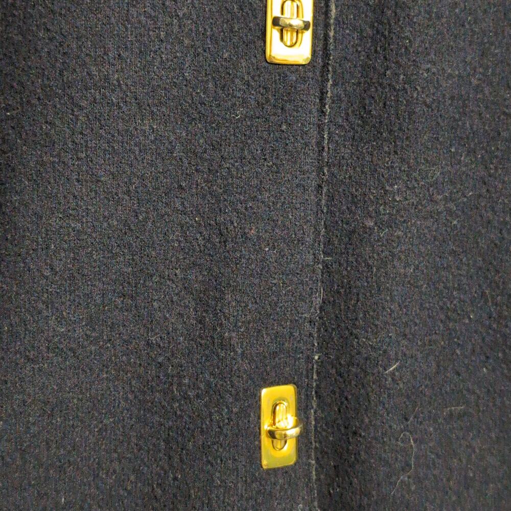 Ralph Lauren Navy Blue Wool Blend Toggle Hood Jacket Coat Long Sleeve Hoodie P/M - Picture 2 of 8